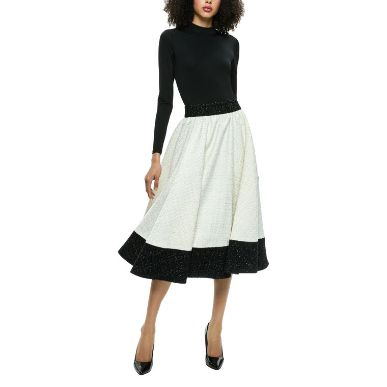 Chara Turtleneck Long Sleeve Full Flare Midi Dress image number null
