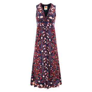 Boho Floral Scarf Midi Dress