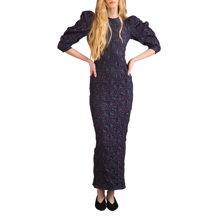 Blythe Puff Sleeve Midi Dress image number null