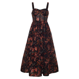 Phoebe Sleeveless Bustier Midi Dress