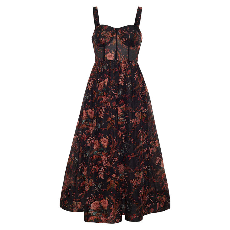Phoebe Sleeveless Bustier Midi Dress image number null
