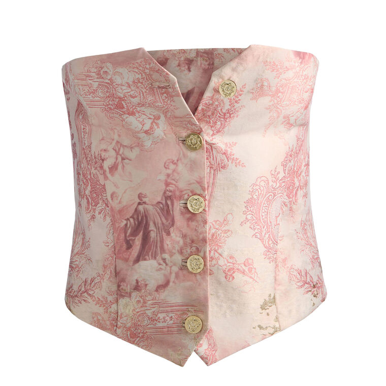 Kelcey Strapless Jacquard Vest Top image number null