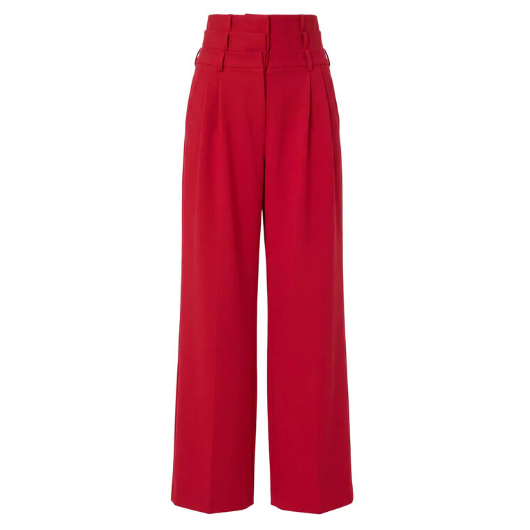 Triple Waistband Wide-Leg Pant image number null