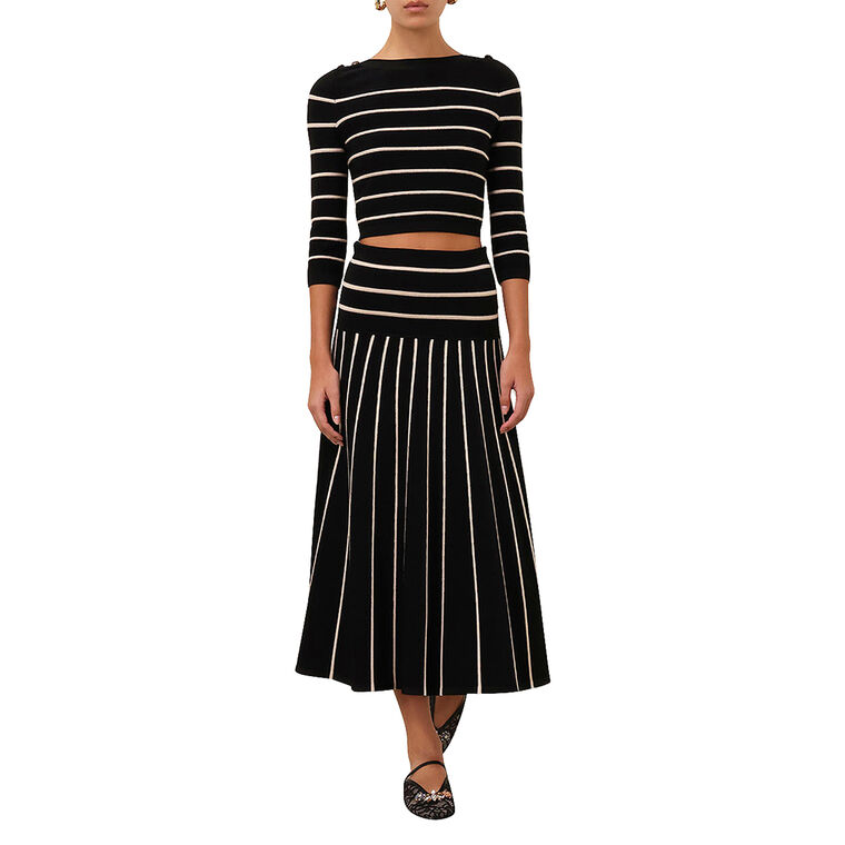 Crush Stripe Cropped Top image number null
