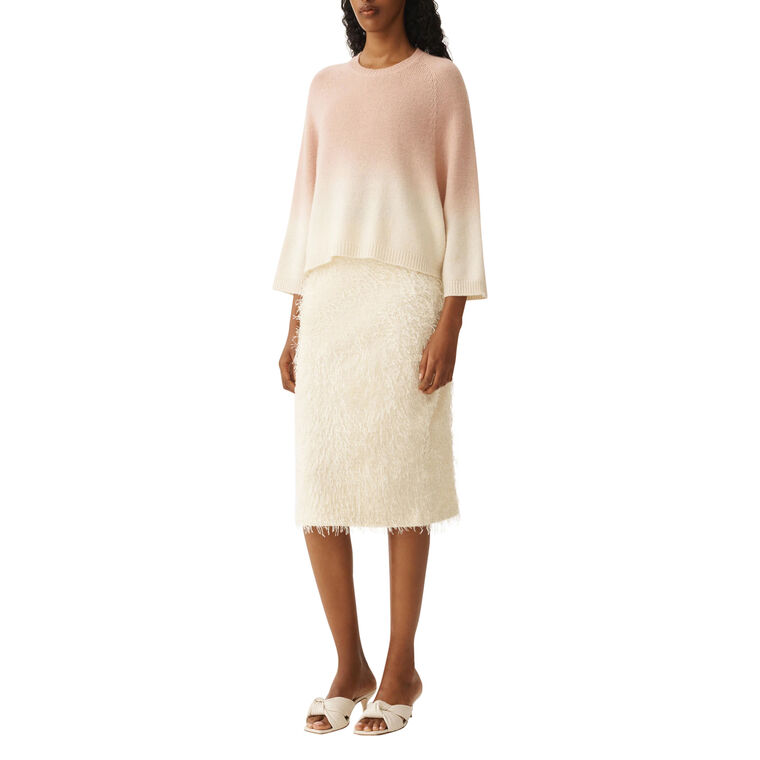 Ombre Faded Platinum Sweater image number null