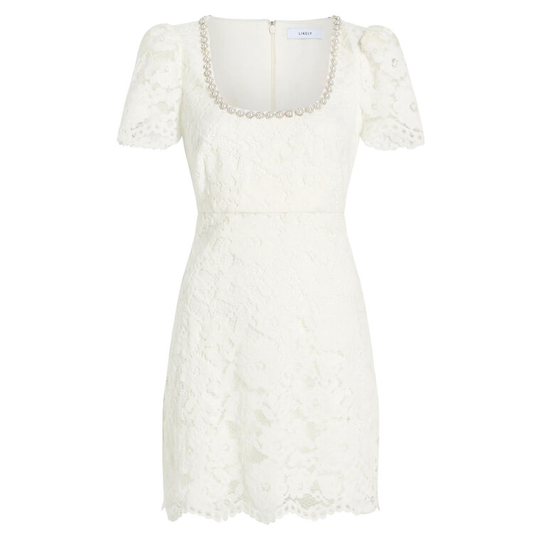Isa Short Sleeve Lace Mini Dress image number null