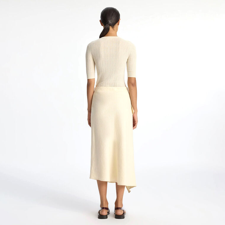 Lia Linen Midi Skirt image number null