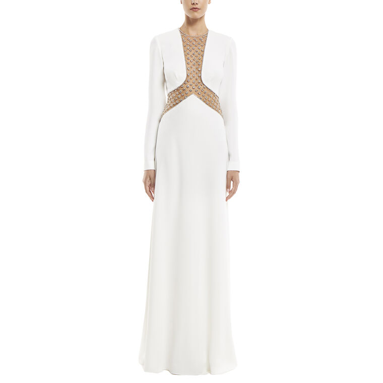 Inara Long Sleeve Gown With Crystals image number null