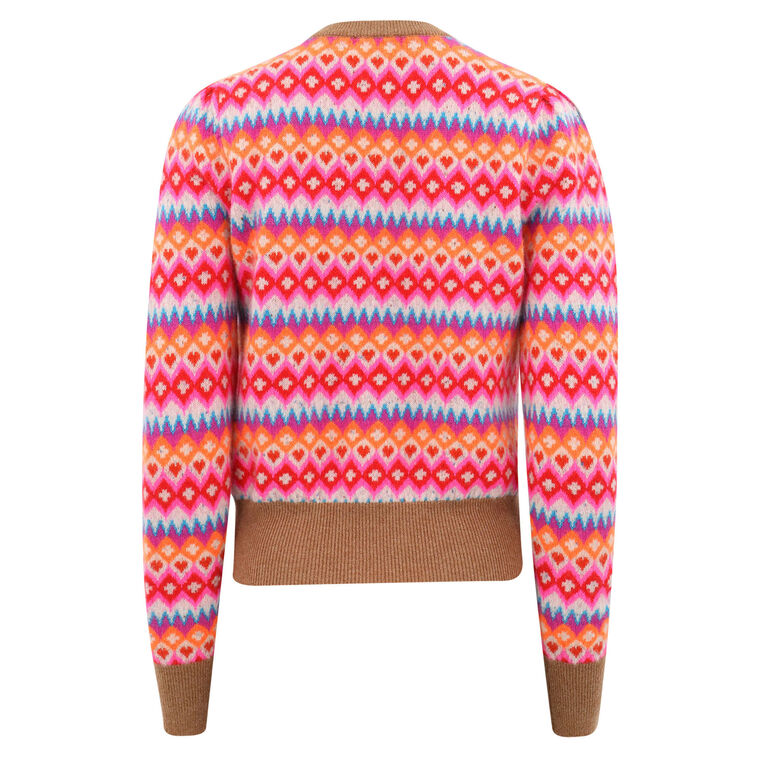 Farley Fair Isle Puff Sleeve Sweater image number null