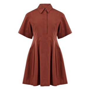 Dell Stretch Cotton Short Sleeve Mini Shirt Dress