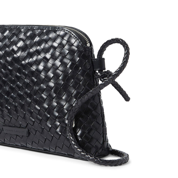Mallory Woven Leather Crossbody Bag image number null