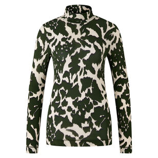 Andriana Long Sleeve Printed Turtleneck Top
