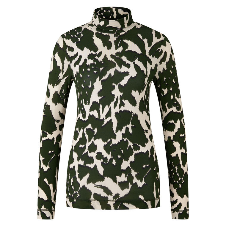 Andriana Long Sleeve Printed Turtleneck Top image number null