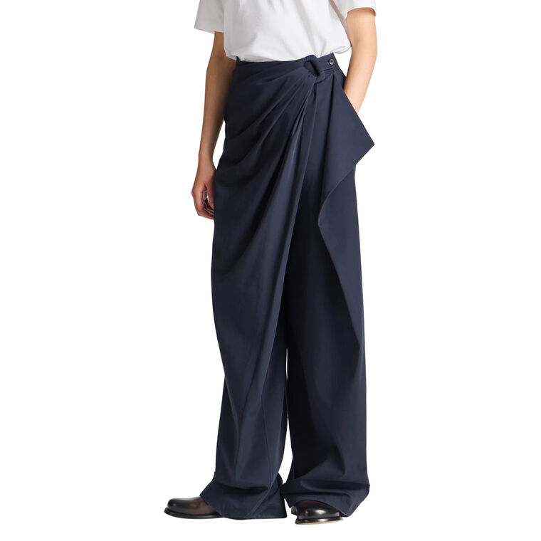 Buckle-Detail Fold Over Trousers image number null