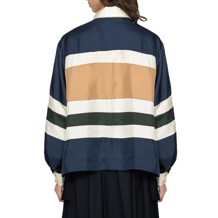Juliet Long Sleeve Color-Blocked Polo image number null