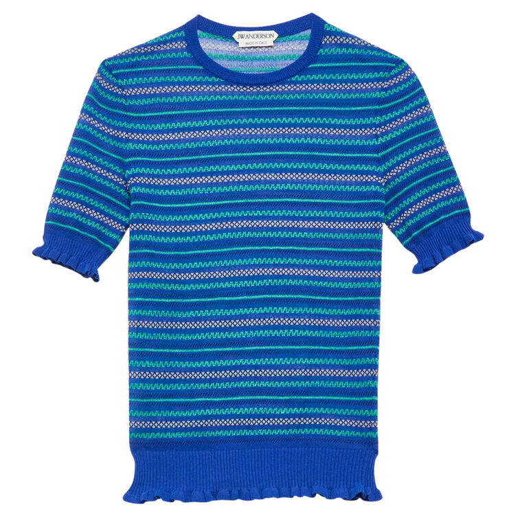 Short Sleeve Fairisle Top image number null
