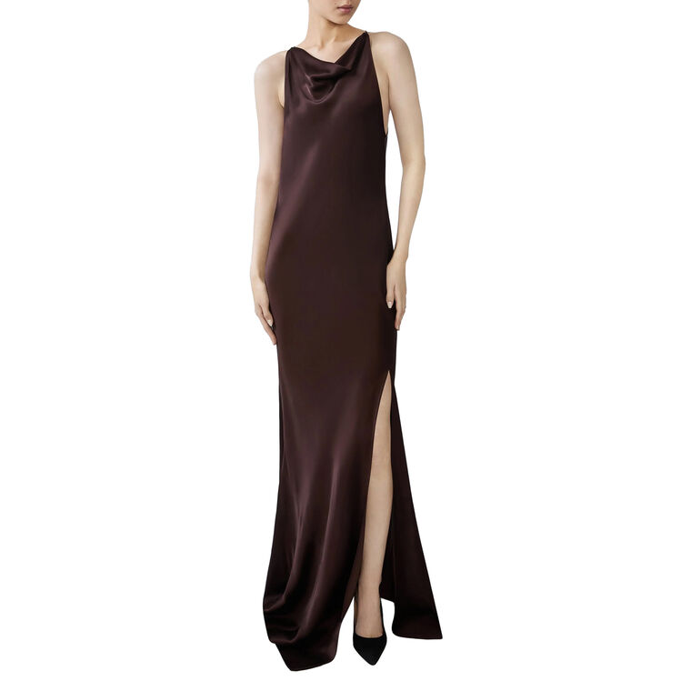 Satin Halter Gown image number null