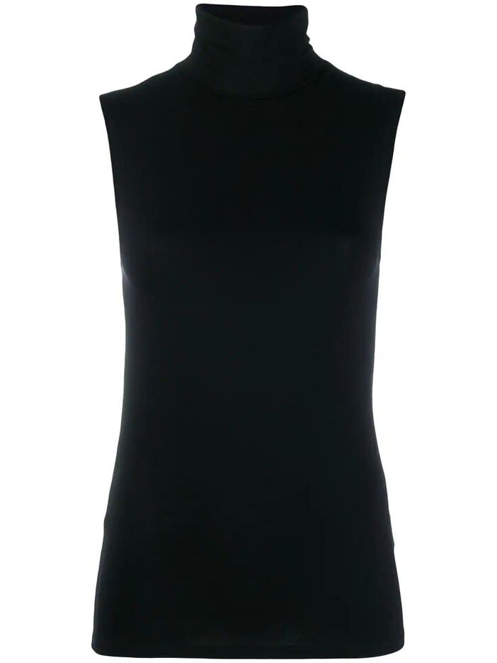 Soft Touch Sleeveless Stretch Turtleneck image number null
