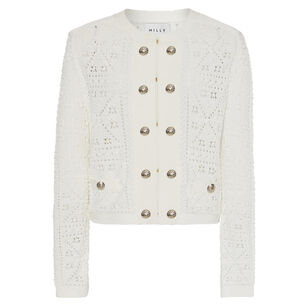 Bubble Pointelle Knit Jacket