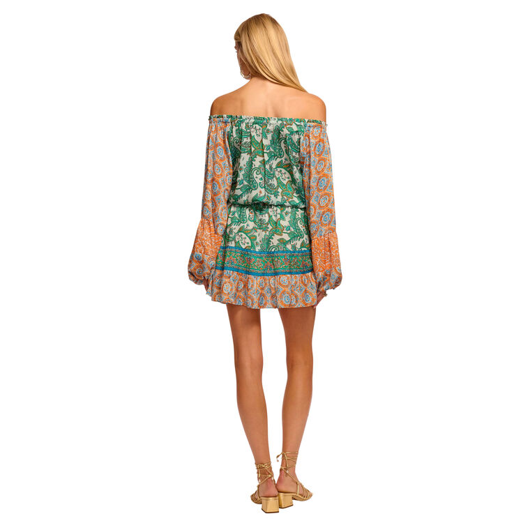 Claudine Long Sleeve Off-The-Shoulder Mini Dress image number null