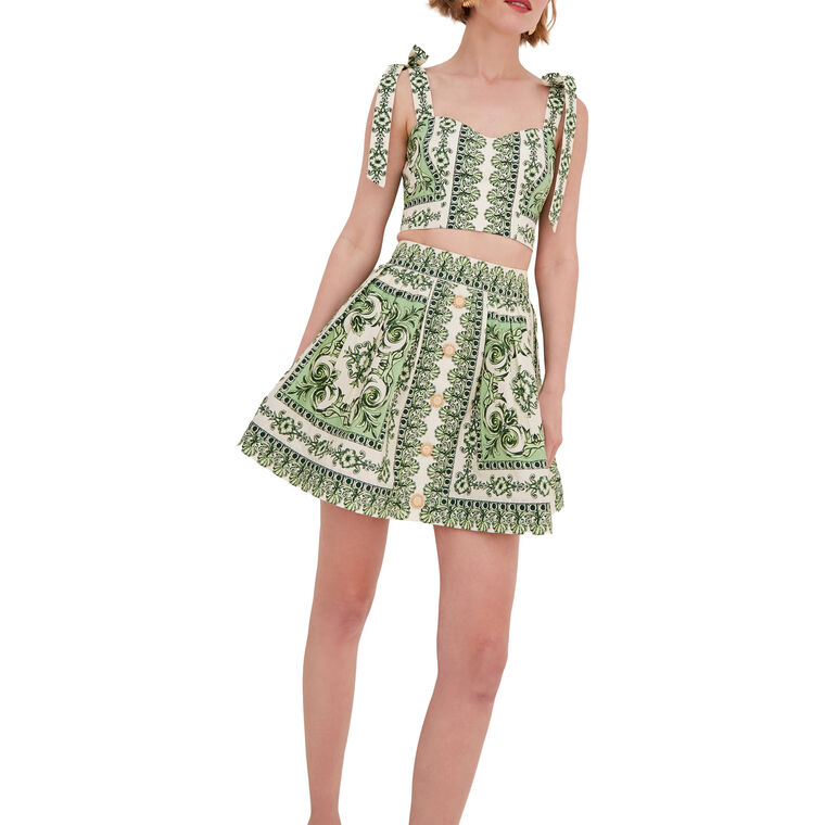 Betty Button-Detail Mini Skirt image number null