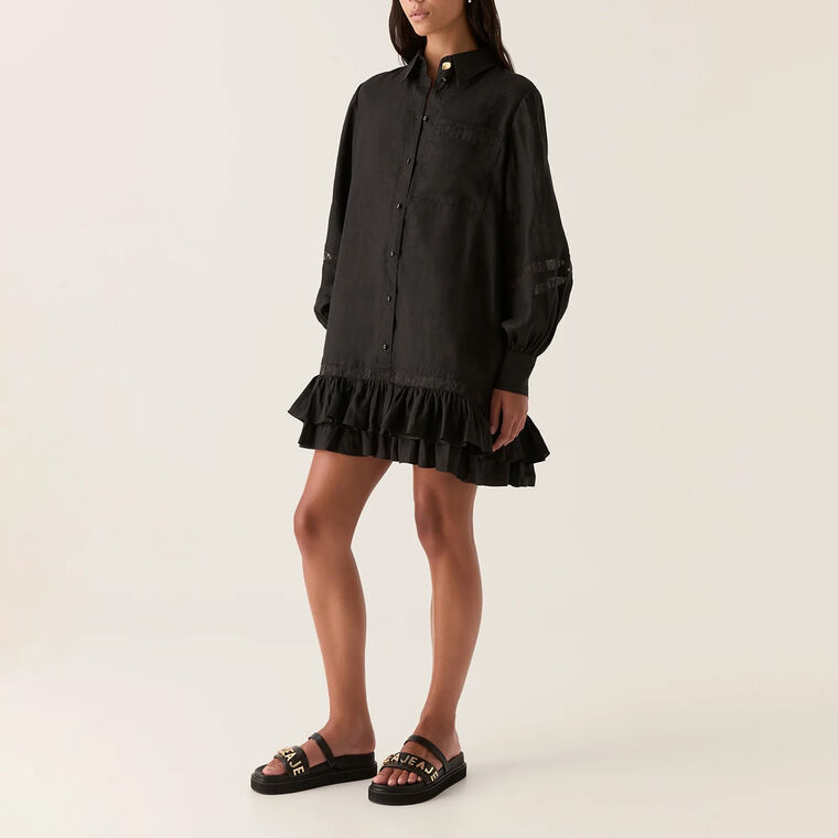 Reva Wave Trim Mini Dress image number null