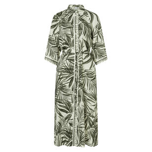 Catelyn 3/4 Sleeve Button Down Maxi Dress