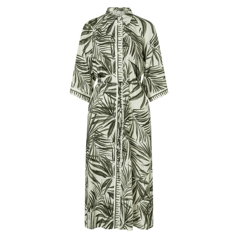 Catelyn 3/4 Sleeve Button Down Maxi Dress image number null