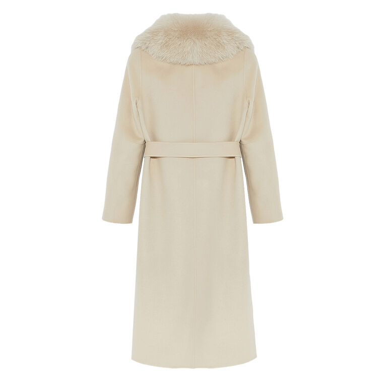 Fox Collar Cashmere Wool Coat image number null