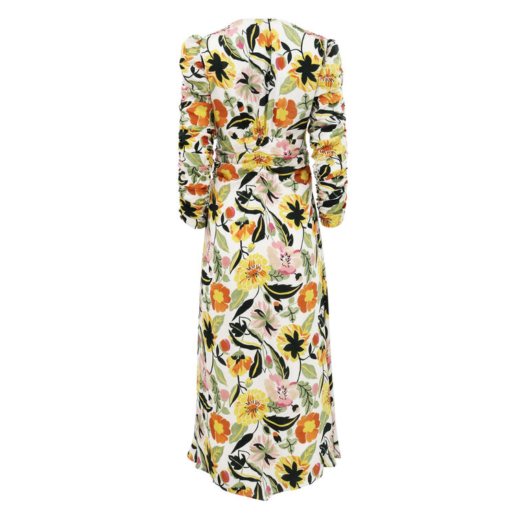 Satin Rouching Dress image number null