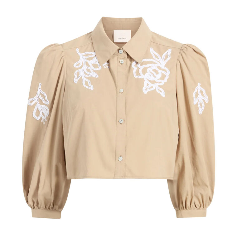 Tilda Trailing Peonies Cropped Top image number null