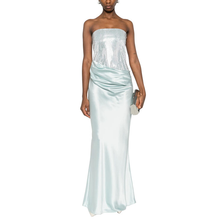 Alexandra Strapless Draped Maxi Dress image number null