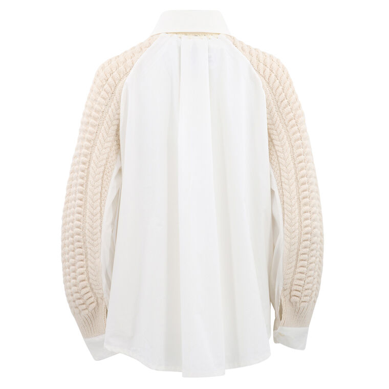 Leni Fisherman Cable Combo Sweater image number null
