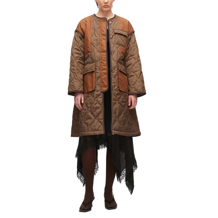 Quilted Nylon Liner Coat image number null