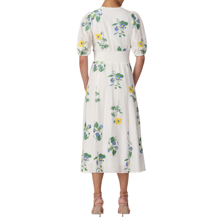 Dodge Short Sleeve Sequin-Embroidered Midi Dress image number null