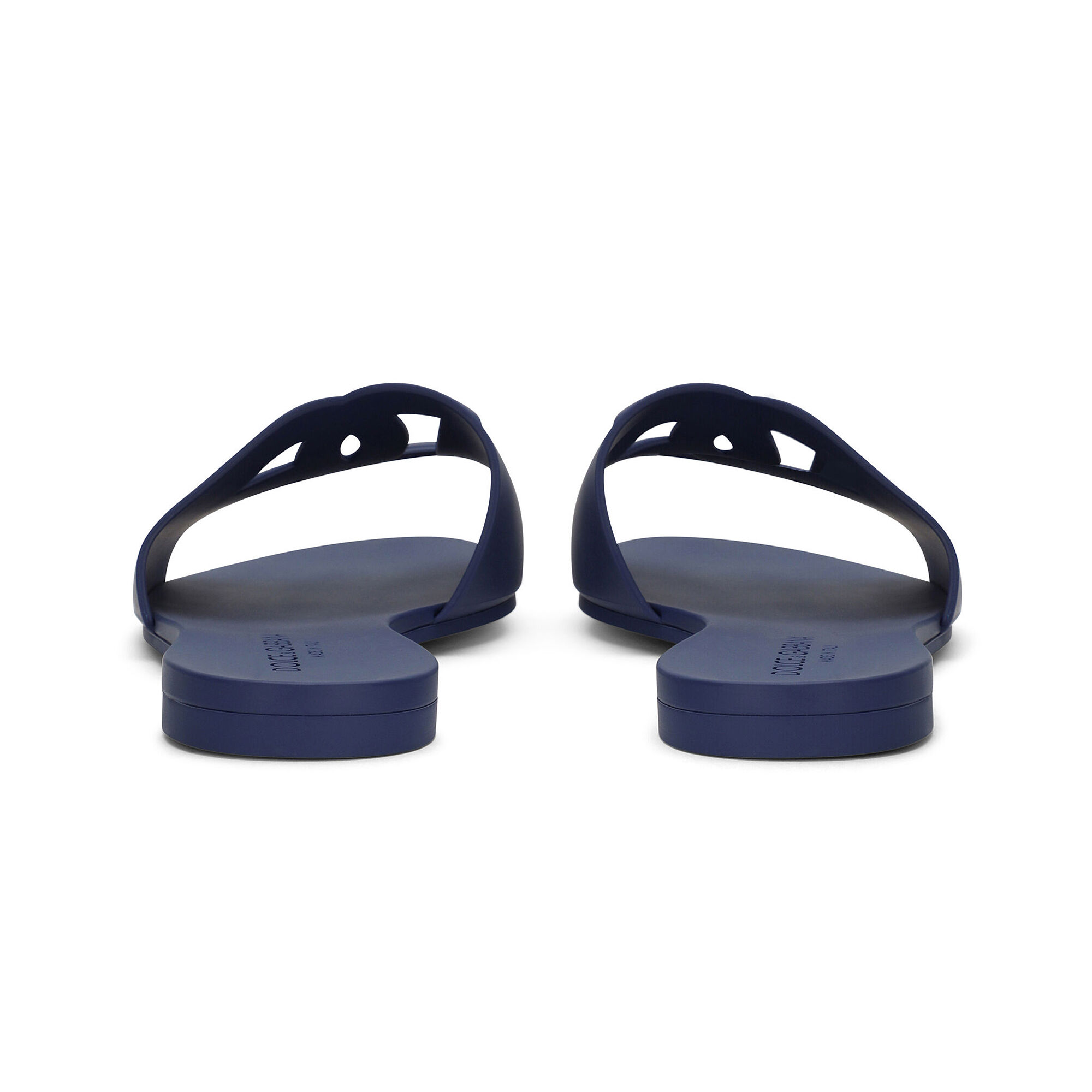 【DOLCE＆GABBANA】ラバービーチウェアスライダー Rubber beachwear sliders in Yellow for Women | Dolce&Gabbana®