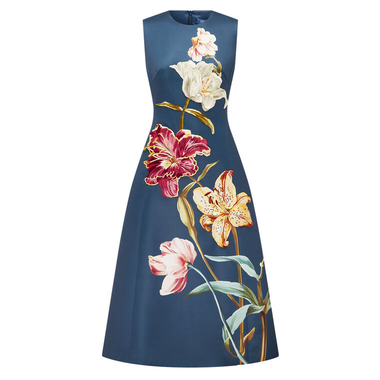 Cleo Embroidered Sleeveless Midi Dress image number null