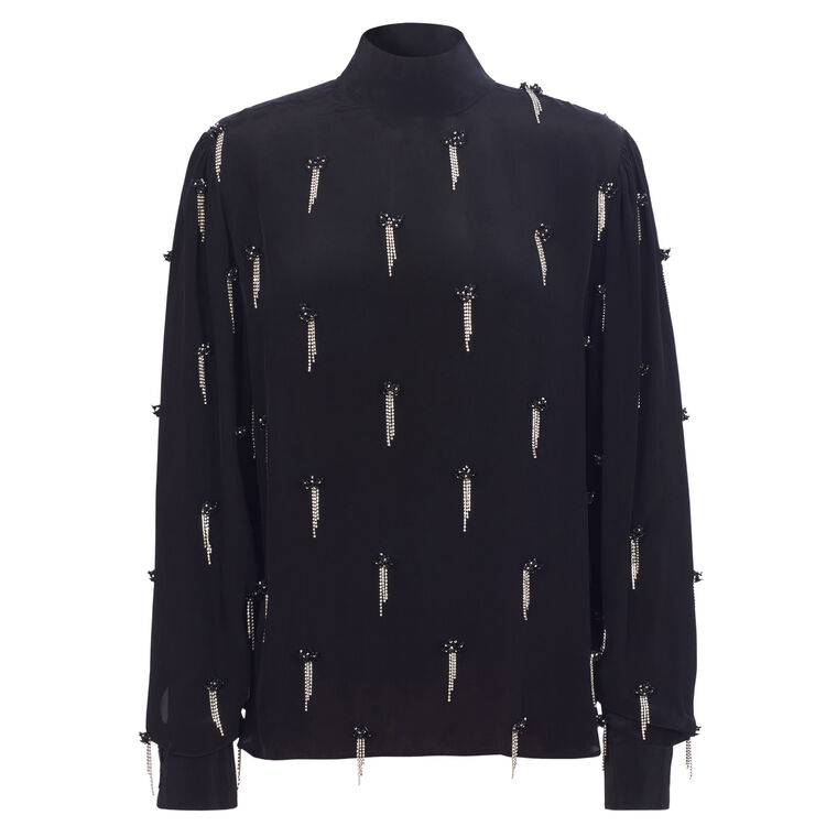 Prina Long Sleeve Beaded Top image number null