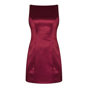 Livie Sleeveless Satin Mini Dress