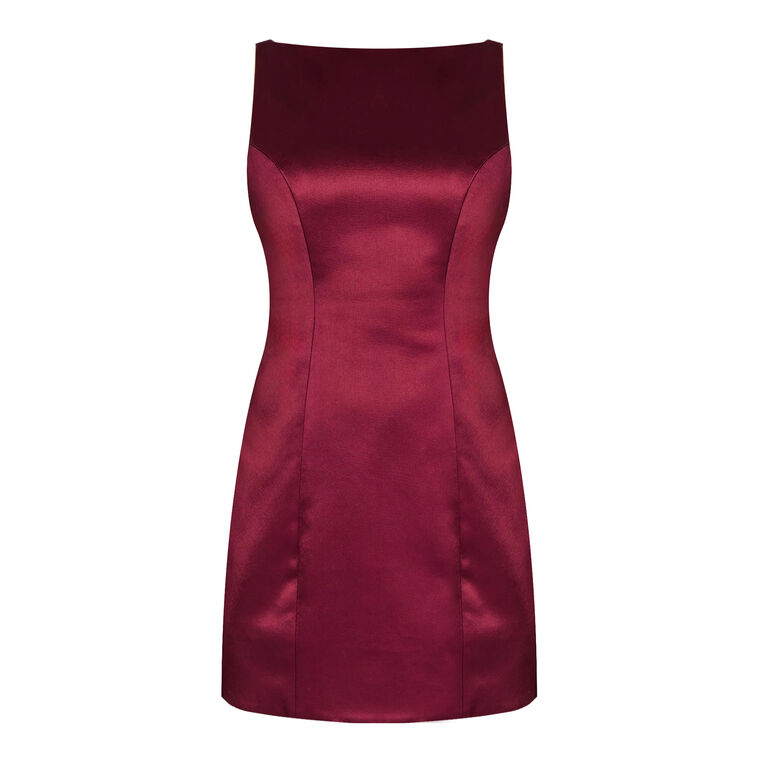 Livie Sleeveless Satin Mini Dress image number null