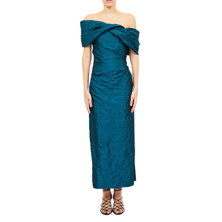 Violeta Off The Shoulder Cloque Dress image number null