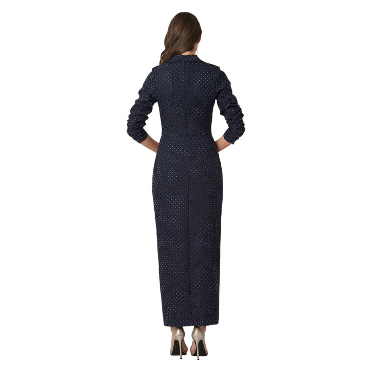 Asher Long Sleeve V-Neck Midi Dress image number null