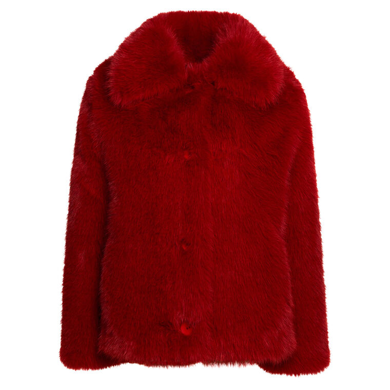 The Reid Oversized Faux Fur Jacket image number null
