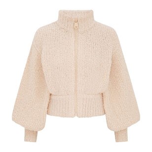 Hypnotic Boucle Knit Bomber Jacket