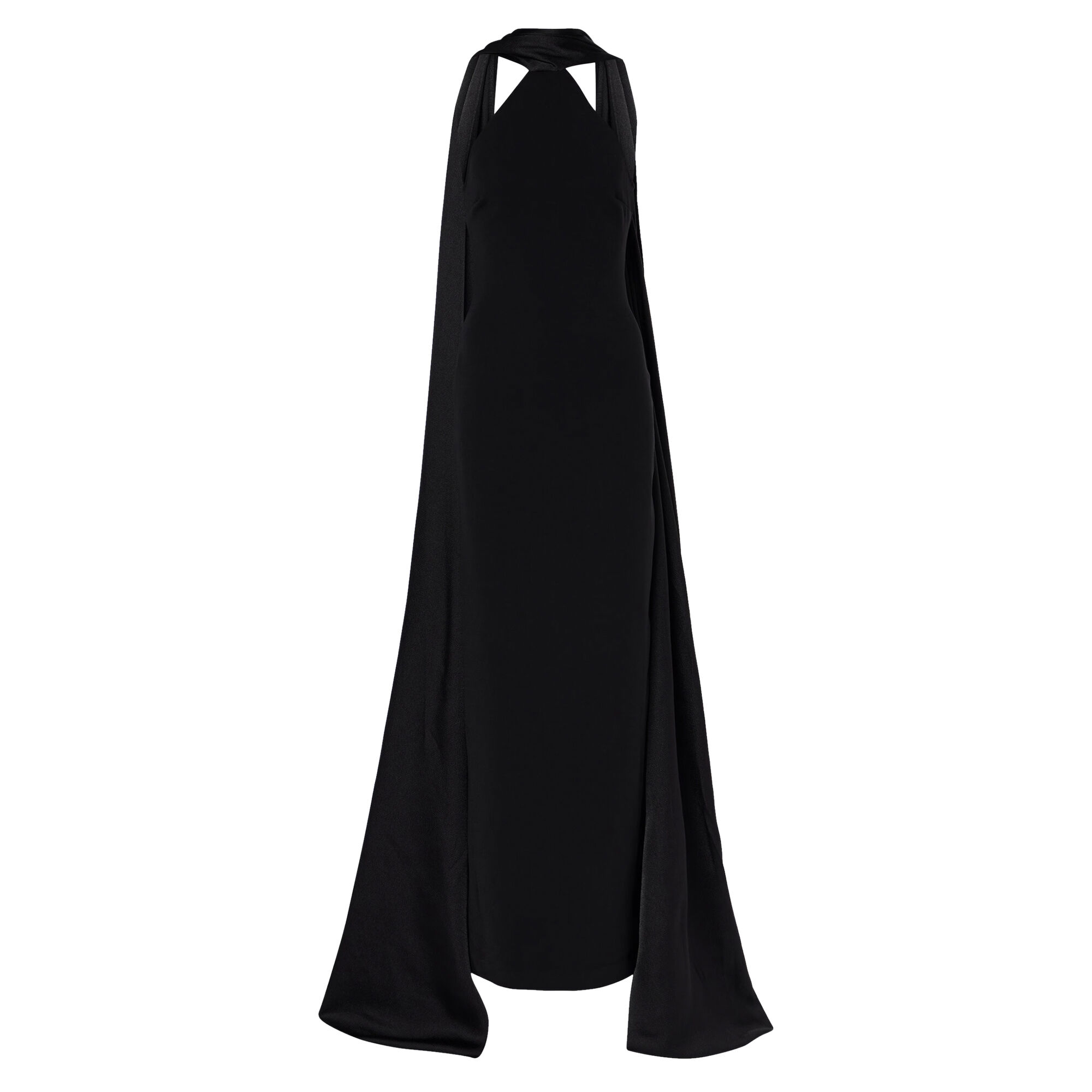 Ophelia Halter Neck Maxi Dress With Scarf