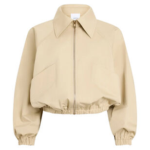 Organic Cotton Zippered Bomber Jacket