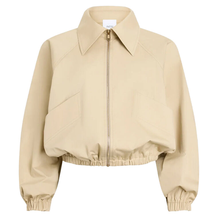 Organic Cotton Zippered Bomber Jacket image number null