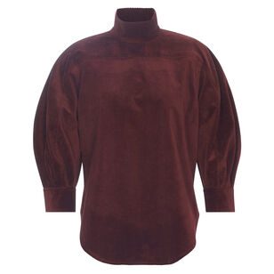 Groth 3/4 Sleeve Corduroy Turtleneck Top
