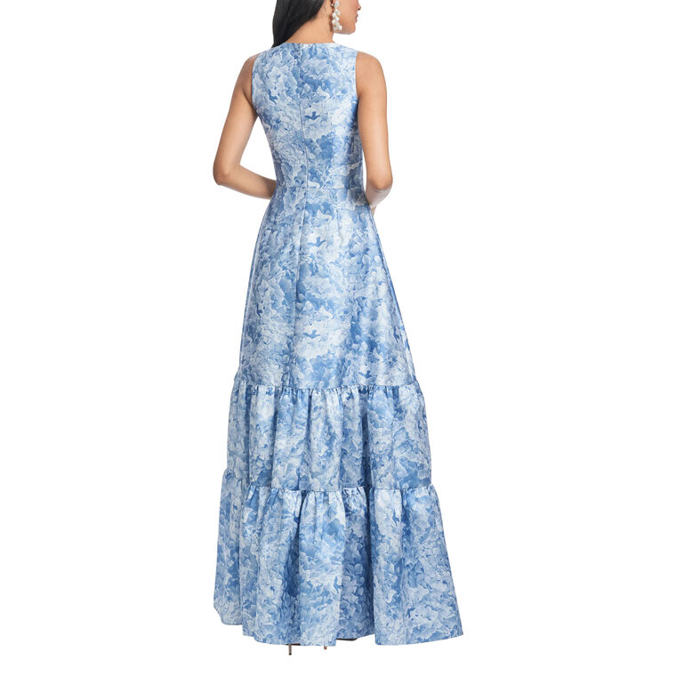 Rori Sleeveless V-Neck Tiered Gown image number null