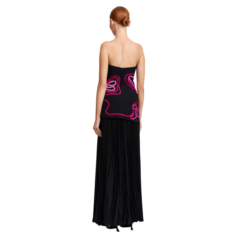 Cliffhill Strapless Pleated Gown image number null